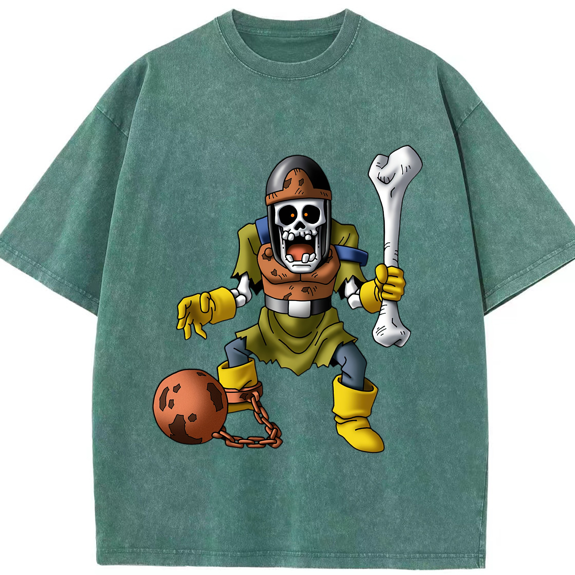 （画像用） ドラゴンクエスト Doragon Kuesuto Dragon Quest 綿100% ヴィンテージ風 半袖Tシャツ（フロントプリント）